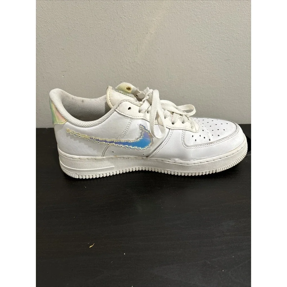Nike Air Force 1 Low Iridescent Pixel White Multicolor CV1699-100 Men's Size 9